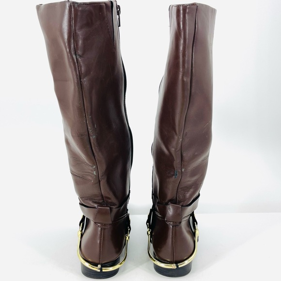 ✨*Flawed*Target Merona Brown Riding Style Knee High Boots Equestrian - Picture 14 of 16